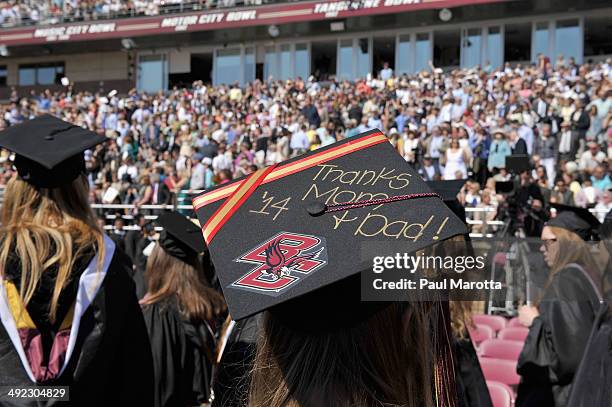 General atmosphere at Boston College's 138th Annual Commencement Exercises on May 19, 2014 in Boston, Massachusetts.