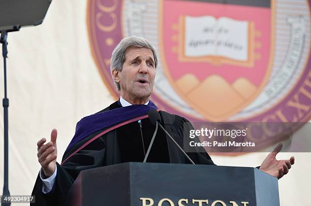 Secretary of State John Kerry delivered the commencement speech and received an honory degree at Boston College's 138th Annual Commencement Exercises...
