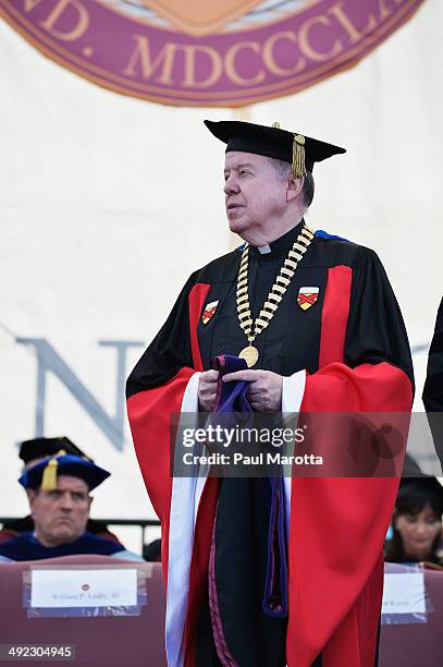 Boston College President William Leahy attends Boston College's 138th Annual Commencement Exercises on May 19, 2014 in Boston, Massachusetts.