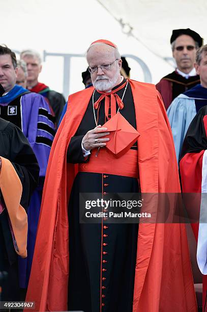 Cardinal Sean Patrick O'Malley attends Boston College's 138th Annual Commencement Exercises on May 19, 2014 in Boston, Massachusetts.