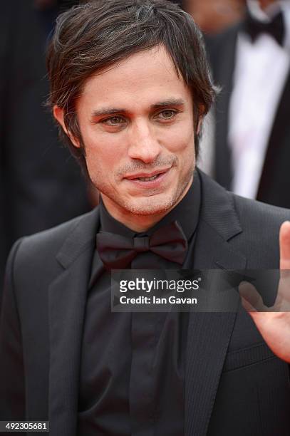 Actor and jury member Gael Garcia Bernal attends the "Foxcatcher" premiere during the 67th Annual Cannes Film Festival on May 19, 2014 in Cannes,...