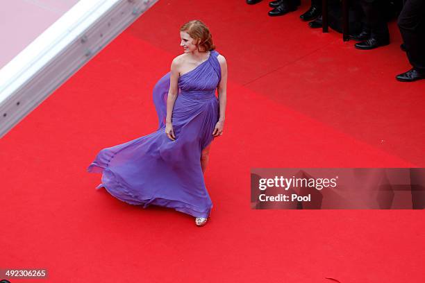 Jessica Chastain attends the "Foxcatcher" premiere during the 67th Annual Cannes Film Festival on May 19, 2014 in Cannes, France.