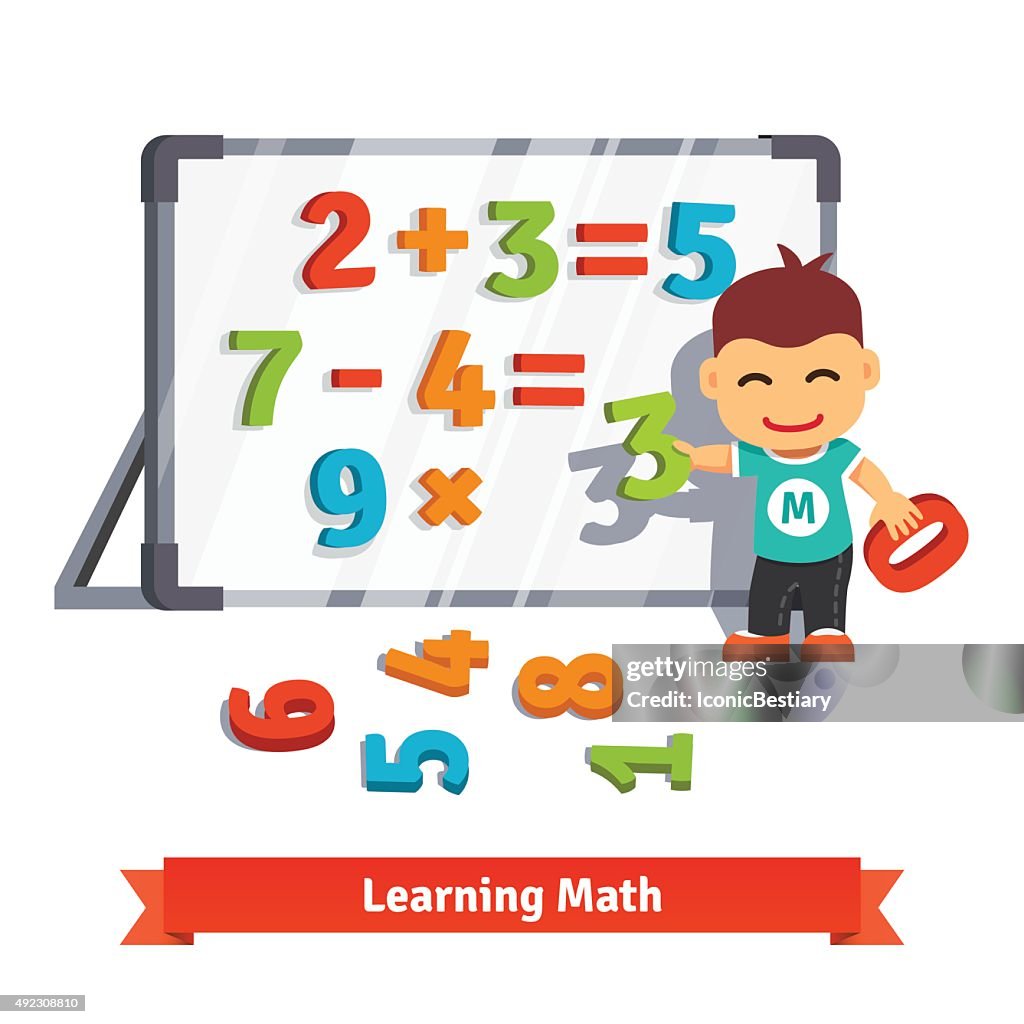 Boy Learning Math High-Res Vector Graphic - Getty Images