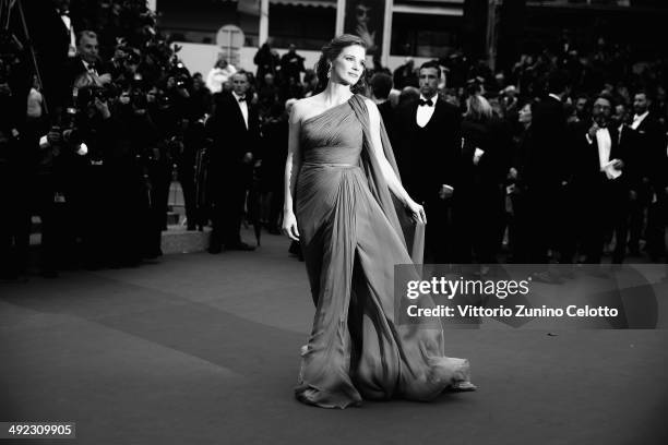Jessica Chastain attends the 'Foxcatcher' premiere during the 67th Annual Cannes Film Festival on May 19, 2014 in Cannes, France.