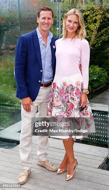 Brendan Cole and Zoe Hobbs attend the VIP preview day of The Chelsea Flower Show at The Royal Hospital Chelsea on May 19, 2014 in London, England.