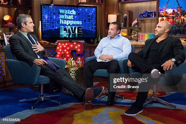 Pictured : Andy Cohen, Joe Giudice and Joe Gorga --