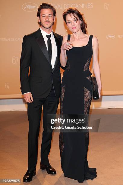 Gaspard Ulliel and Gaelle Pietri attend the Agora dinner at the 67th Annual Cannes Film Festival on May 19, 2014 in Cannes, France.