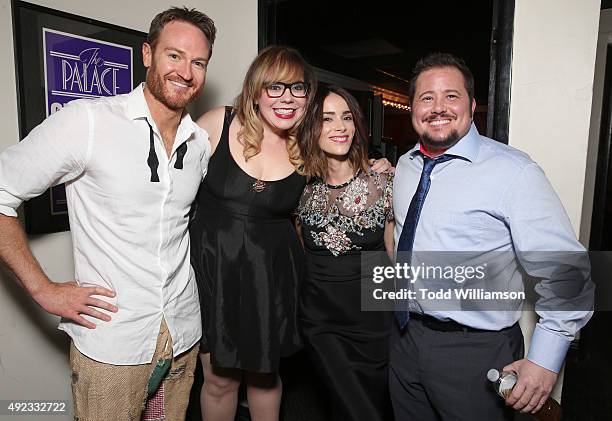 Josh Lawson, Kirsten Vangsness, Abigail Spencer and Chaz Bono attend Les Girls 15 at the Avalon on October 11, 2015 in Los Angeles, California.
