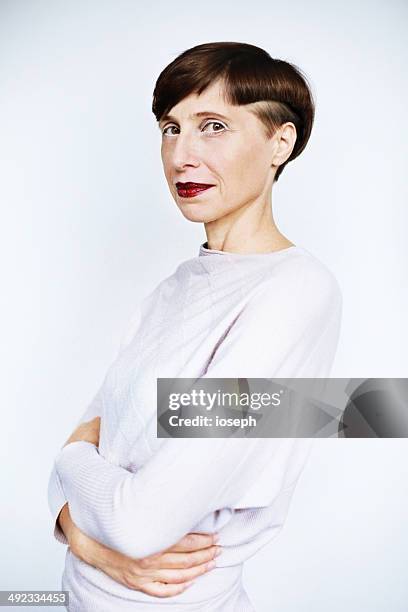 charismatic woman - fashion model white background stock pictures, royalty-free photos & images