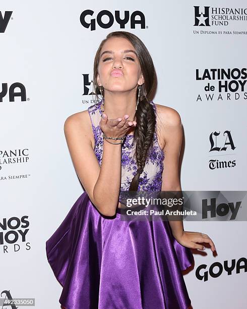 Actress Lilimar Hernandez attends the 2015 Latinos De Hoy Awards at The Dolby Theatre on October 11, 2015 in Hollywood, California.