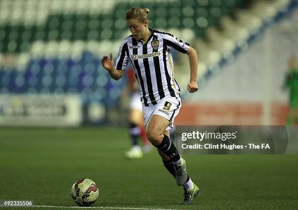 Ellen White of Notts County Ladies in action during the Continenetal Cup Semi-Final match between Liverpool Ladies and Notts County Ladies at the...