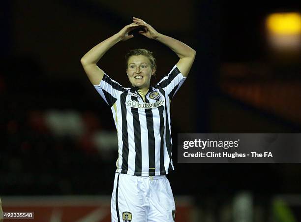 Ellen White of Notts County Ladies in action during the Continenetal Cup Semi-Final match between Liverpool Ladies and Notts County Ladies at the...