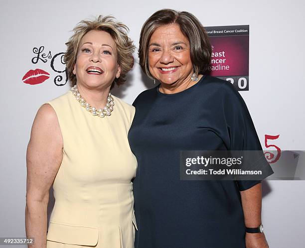 Honoree Joyce Brandman and NBCC President Fran Visco attends Les Girls 15 at the Avalon on October 11, 2015 in Los Angeles, California.