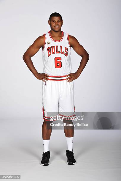 Cristiano Da Silva Felicio of the Chicago Bulls poses for a portrait during Media Day on September 28, 2015 at the Advocate Center in Chicago,...