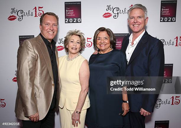 Innovative Skincare COO Alec Call, Honoree Joyce Brandman and NBCC President Fran Visco and Innovative Skincare President/Ceo Bryan Johns attend Les...