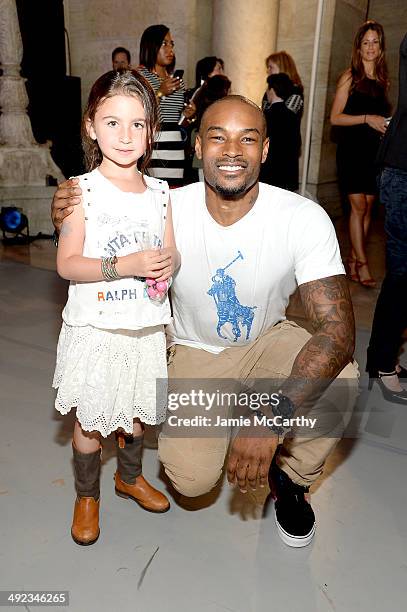 Model Tyson Beckford attends the Ralph Lauren Fall 14 Children's Fashion Show in Support of Literacy at New York Public Library on May 19, 2014 in...