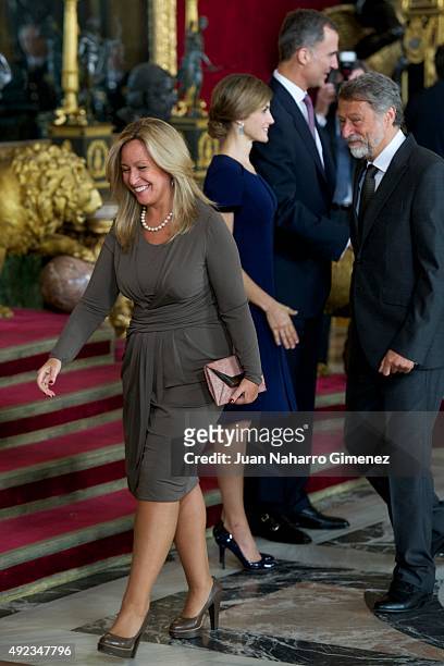 Trinidad Jimenez attends Spain's National Day royal reception at Royal Palace in Madrid on October 12, 2015 in Madrid, Spain.