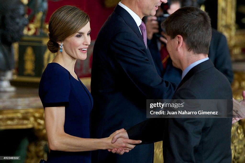 Spanish Royals Attend National Day Military Parade 2015