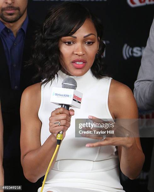 Meagan Good visits the SiriusXM Studios during New York Comic-Con at The Jacob K. Javits Convention Center on October 11, 2015 in New York City.