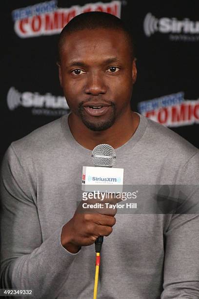 Rob Brown visits the SiriusXM Studios during New York Comic-Con at The Jacob K. Javits Convention Center on October 11, 2015 in New York City.