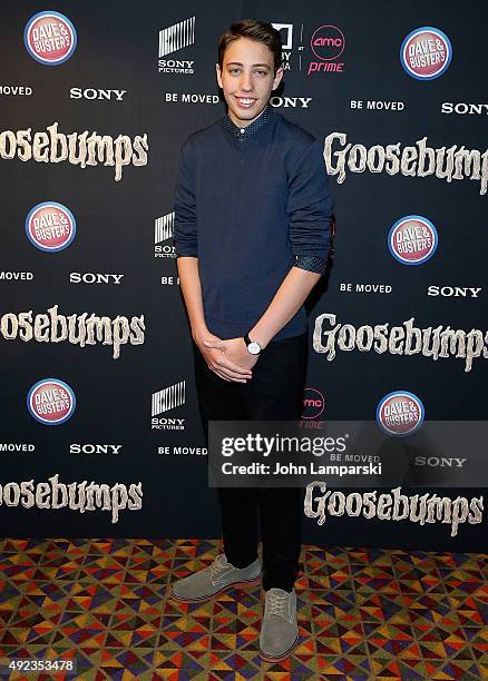 Ryan Lee attends "Goosebumps" New York premiere at AMC Empire 25 theater on October 12, 2015 in New York City.