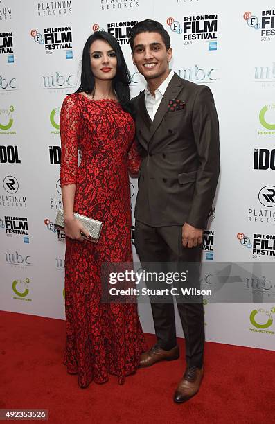 Mohammed Assaf and Lina Qishawi attend 'The Idol' Sonic Gala, In Association With MOBO Film during the BFI London Film Festival at Vue Leicester...