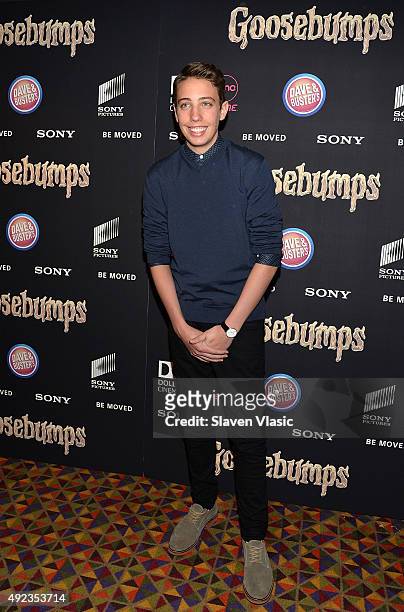 Actor Ryan Lee attends "Goosebumps" New York premiere at AMC Empire 25 theater on October 12, 2015 in New York City.