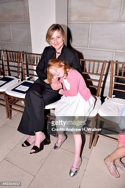 Edie Falco and daughter Macy attend the Ralph Lauren Fall 14 Children's Fashion Show in Support of Literacy at New York Public Library on May 19,...
