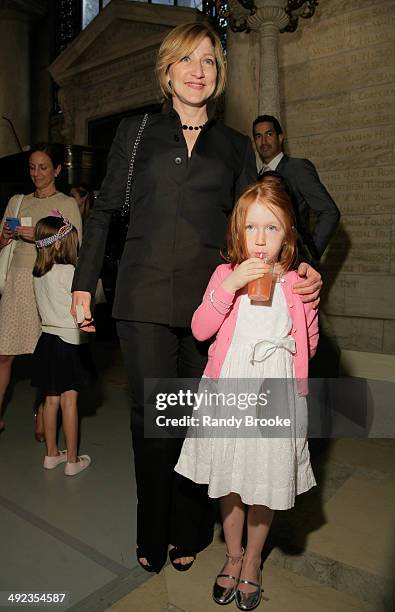 Edie Falco and daughter Macy attend the Ralph Lauren Fall 14 Children's Fashion Show in Support of Literacy at New York Public Library on May 19,...