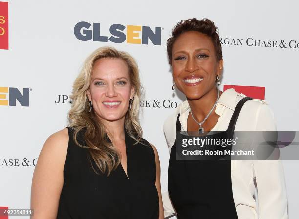 Amber Laign and Robin Roberts attend 11th Annual GLSEN Respect awards at Gotham Hall on May 19, 2014 in New York City.