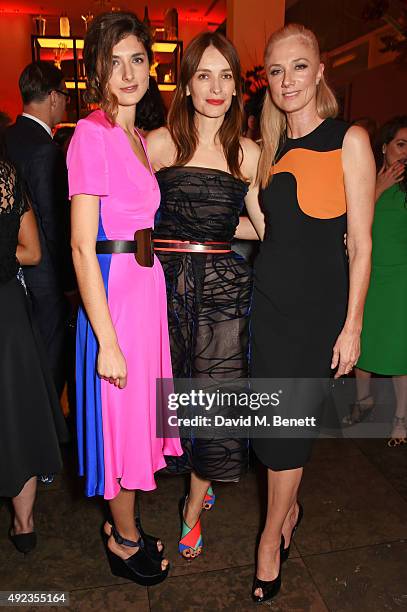 Daisy Bevan, Roksanda Ilincic and Joely Richardson attend the Red Women of the Year awards at Skylon Grill, Royal Festival Hall, on October 12, 2015...