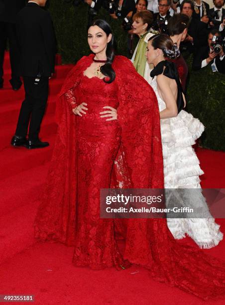 Monica Bellucci attends the 'Charles James: Beyond Fashion' Costume Institute Gala at the Metropolitan Museum of Art on May 5, 2014 in New York City.