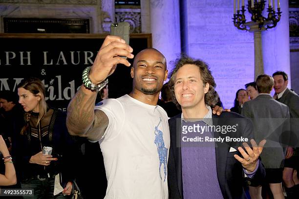 Tyson Beckford and David Lauren attend the Ralph Lauren Fall 14 Children's Fashion Show in Support of Literacy at New York Public Library on May 19,...