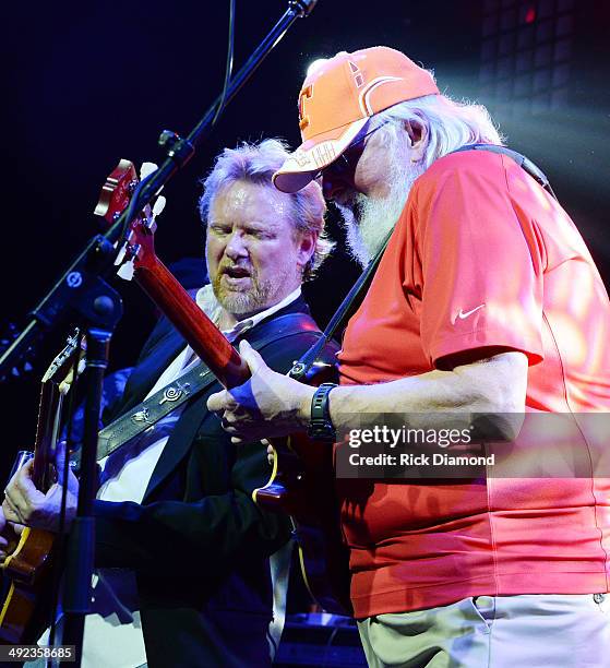 Singer/Songwriter Lee Roy Parnell and Singer/Songwriter Charlie Daniels perform during the Gibson Custom Southern Rock tribute 1959 Les Paul guitar...