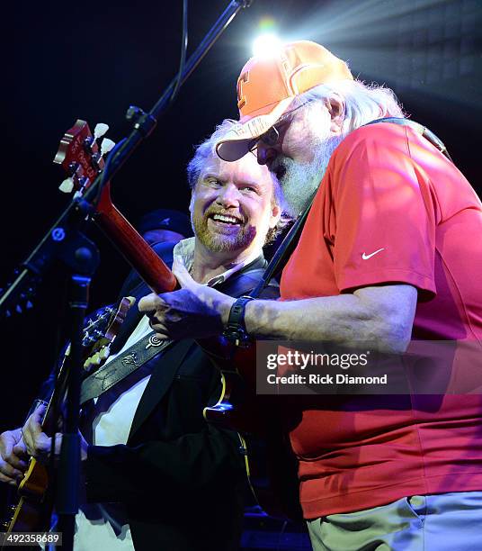 Singer/Songwriter Lee Roy Parnell and Singer/Songwriter Charlie Daniels perform during the Gibson Custom Southern Rock tribute 1959 Les Paul guitar...