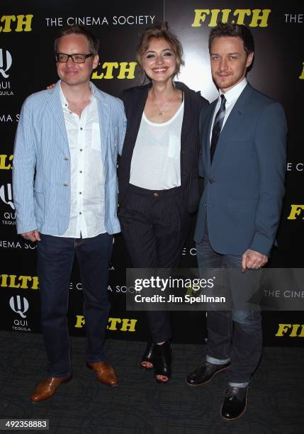Director Jon S. Baird, actors Imogen Poots and James McAvoy attend Magnolia Pictures with The Cinema Society screening of "Filth"at Landmark's...