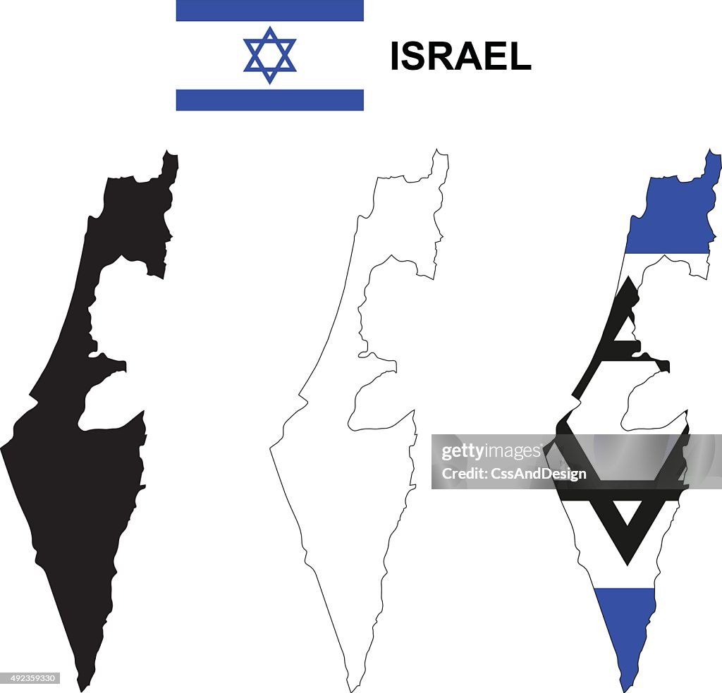 Israel Map Vector Israel Map Vector Israel Flag Vector Isolated Israel High-Res Vector ...