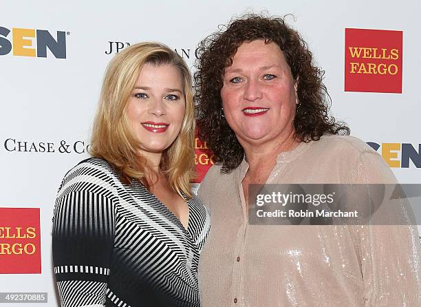 Dot-Marie Jones and Bridgett Casteen attends 11th Annual GLSEN Respect awards at Gotham Hall on May 19, 2014 in New York City.