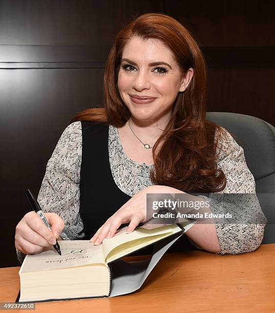 Writer Stephenie Meyer celebrates the tenth anniversary of 'Twilight' with a special Q&A at Barnes & Noble at The Grove on October 12, 2015 in Los...