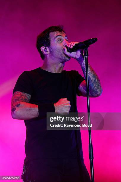 Singer Sully Erna from Godsmack performs during the 'Louder Than Life' festival at Champions Park on October 3, 2015 in Louisville, Kentucky.