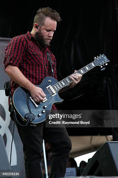 Singer and musician Jasen Rauch from Breaking Benjamin performs during the 'Louder Than Life' festival at Champions Park on October 4, 2015 in...