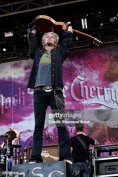 Singer and musician Ben Wells from Black Stone Cherry performs during the 'Louder Than Life' festival at Champions Park on October 4, 2015 in...