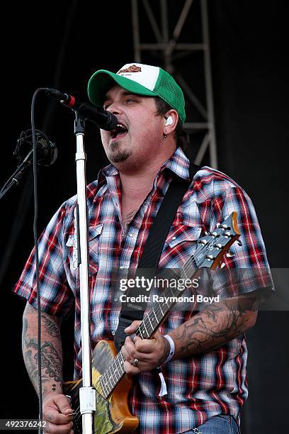 Singer and musician Chris Robertson from Black Stone Cherry performs during the 'Louder Than Life' festival at Champions Park on October 4, 2015 in...