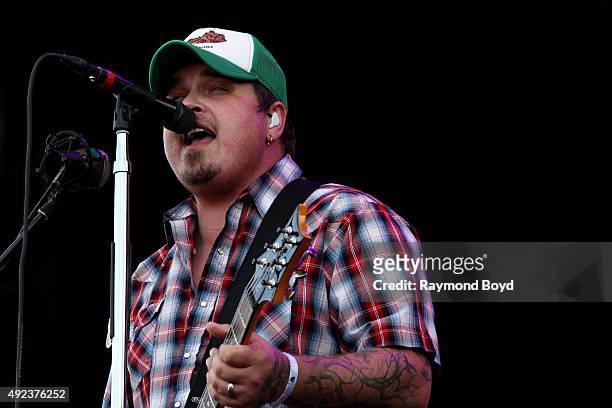 Singer and musician Chris Robertson from Black Stone Cherry performs during the 'Louder Than Life' festival at Champions Park on October 4, 2015 in...