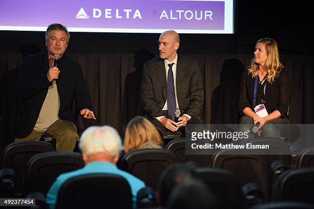 Alec Baldwin, Former Chairman of the U.S. Nuclear Regulatory Commission Gregory Jaczko and director Ivy Meeropol speak at the 'Indian Point' Q & A on...
