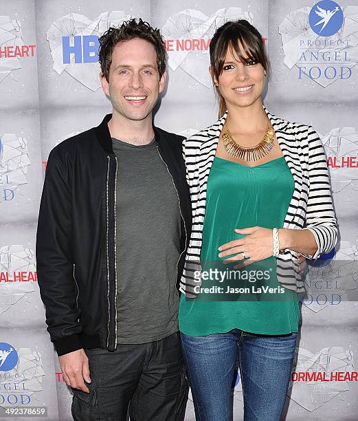 Actor Glenn Howerton and actress Jill Latiano attend the premiere of "The Normal Heart" at The Writers Guild Theatre on May 19, 2014 in Beverly...