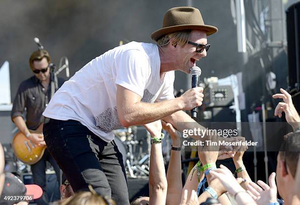 Jon Foreman of Switchfoot performs during the KAABOO Festival 2015 at Del Mar Fairgrounds on September 20, 2015 in Del Mar, California.