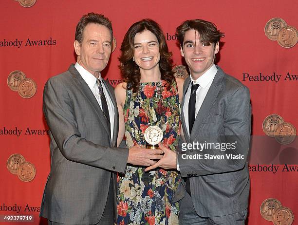 Bryan Cranston, Betsy Brandt and RJ Mitte attend 73rd Annual George Foster Peabody awards at The Waldorf=Astoria on May 19, 2014 in New York City.
