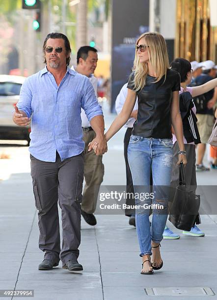 Josh Brolin and Kathryn Boyd are seen on October 12, 2015 in Los Angeles, California.