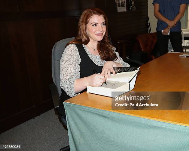 Author Stephenie Meyer celebrates the tenth anniversary of "Twilight" with a special Q&A at Barnes & Noble at The Grove on October 12, 2015 in Los...
